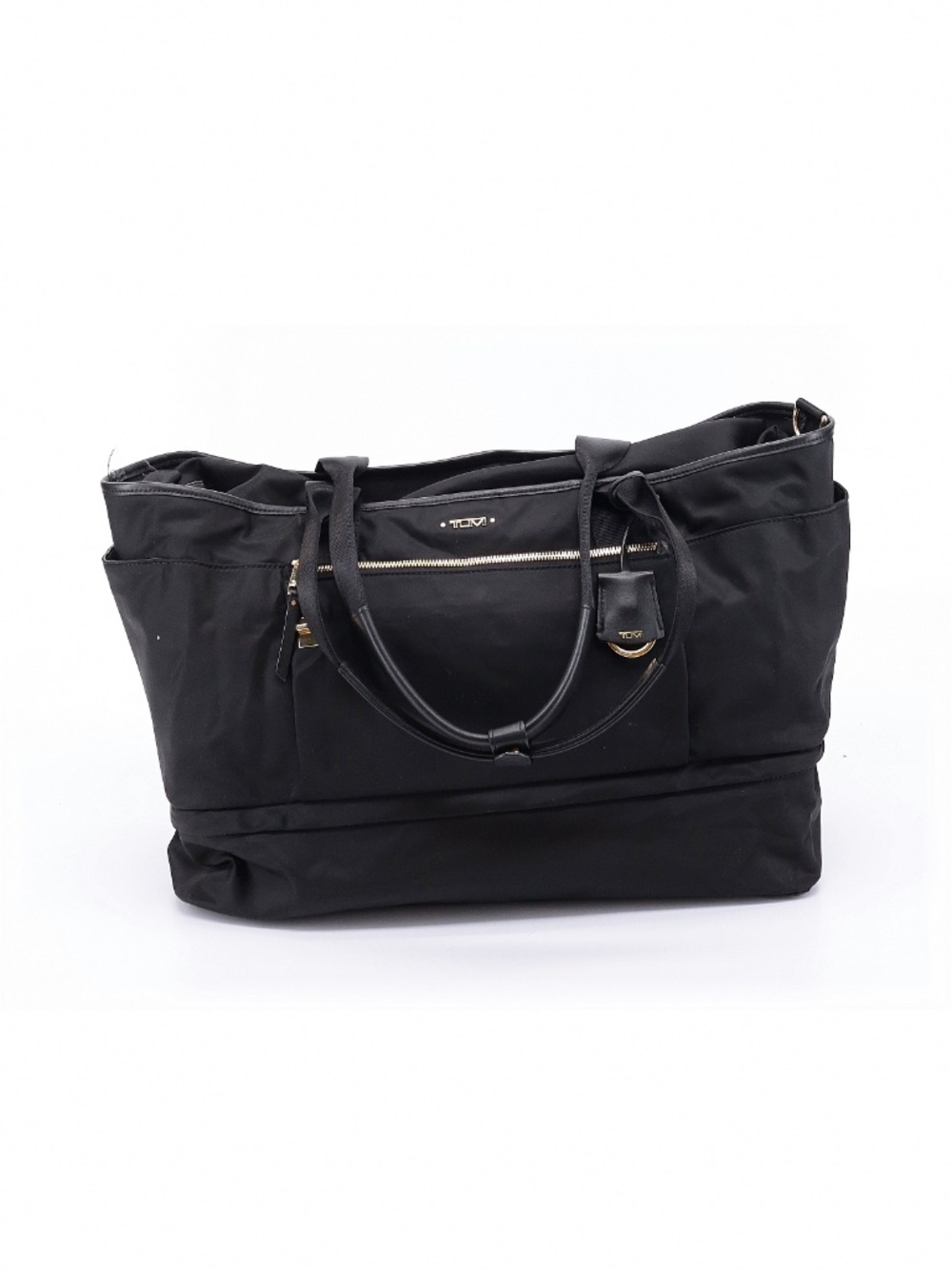Tumi Voyageur CARLYN Weekender Tote Laptop Duffel Bag - BLACK w/ GOLD